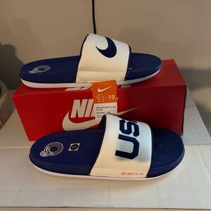 Nike Offcourt Men’s Blue and White USA Slide Sandals